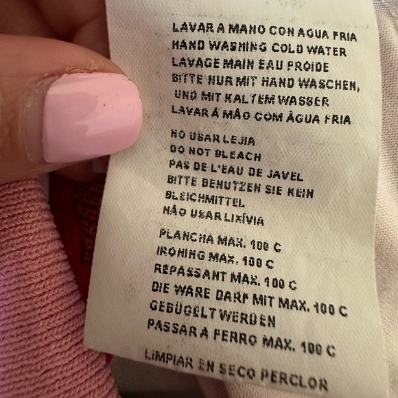 Aldo Martins Anthropologie Andalia Surplice Knit Pink Green Long Sleeve Top S - Picture 11 of 13